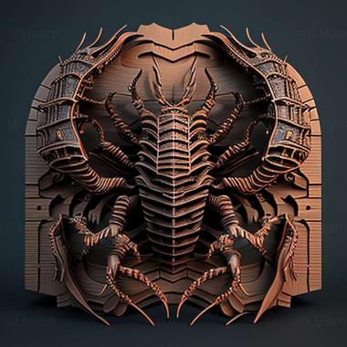 3D model Scolopendra hardwickei (STL)